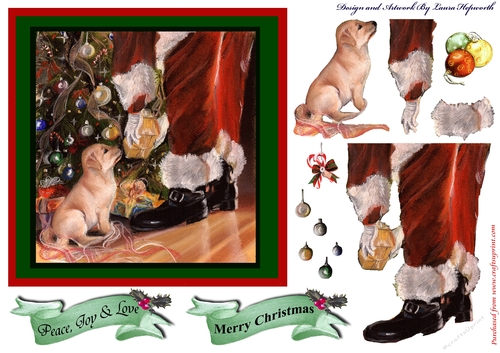 Labrador and Santa