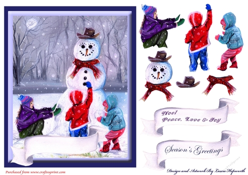 Children Building Snowman
