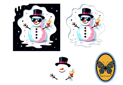 3D Card Kit – Adorable Snowman Winter Design