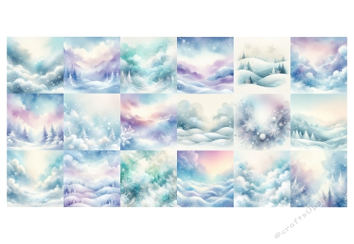 Kit of 20 Watercolor Christmas Backgrounds – Festive & Amazing Holiday Designs