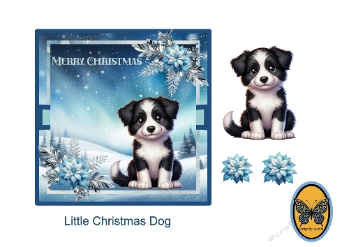 Adorable Border Collie Christmas Card Kit – 3 Designs with Festive Borders