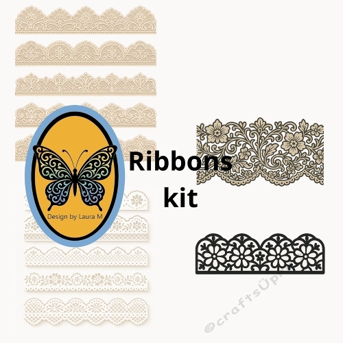 White Lace Ribbons & Borders Kit – Elegant Craft Embellishments