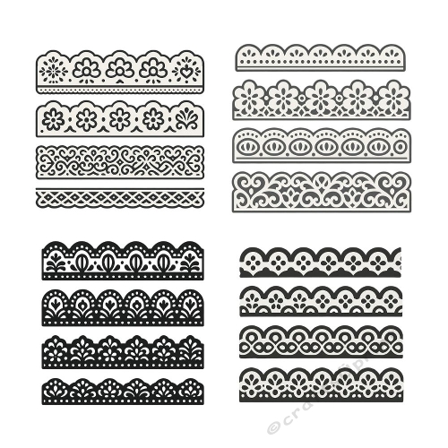 White Lace Ribbons & Borders Kit – Elegant Craft Embellishments