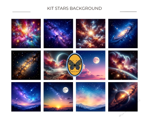 Kit 12 Starry Sky Photos – Night Sky Backgrounds (JPEG 800x800 px)