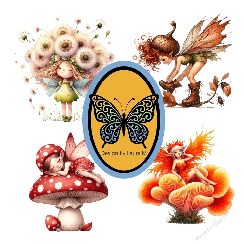 Kit 4 Watercolor Fairies – Colorful PNG & JPEG with Sheet (2000x2000 px)