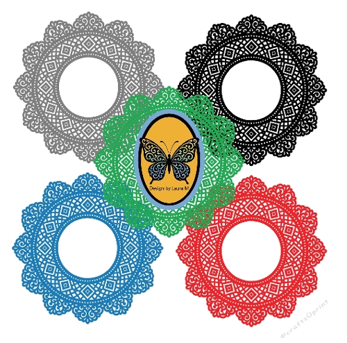 Overlapping Lace Floral Pattern