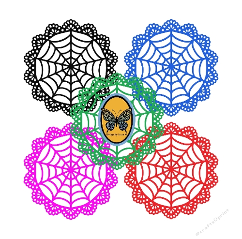 Doily Lace Spiderweb Cutting Files (SVG, JPEG & Silhouette)
