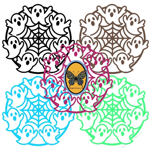 Doily Lace Ghost Cutting Files (SVG, JPEG & Silhouette)