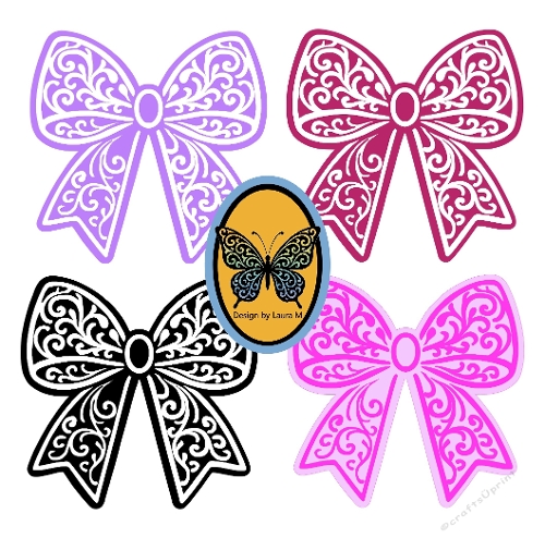 Floral Layered Bow (SVG & Silhouette Cutting Files)