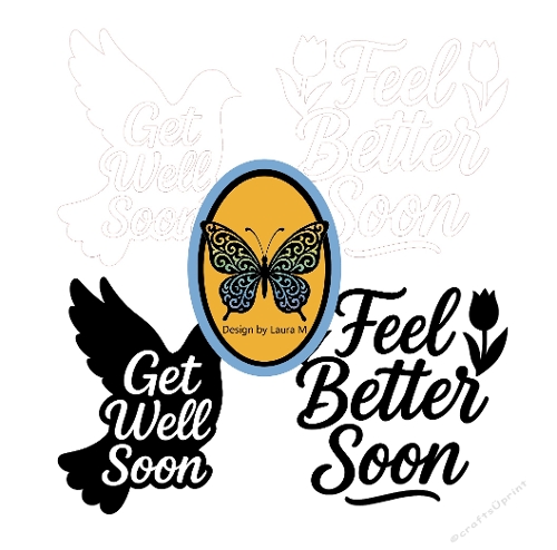 Get Well Soon & Feel Better Soon SVG Cutting Files – Dove & Daisy Bouquet Designs