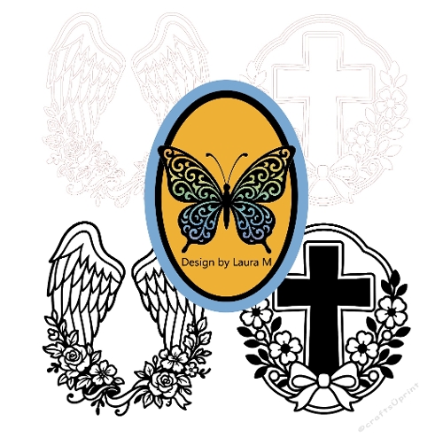 Layered Angel Wings & Christian Cross SVG Bundle