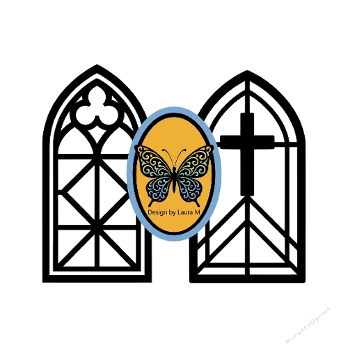 Kit 2 Cutting Files – Beautiful Church Windows (SVG & Silhouette)