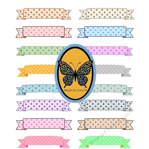 Kit Pastel & Bright Polka Dot Ribbons – JPEG Sheet 1000x1000px