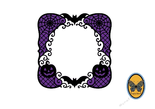 SVG Frame Halloween  Lace Spiderweb
