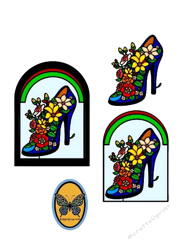 3D Glazing Paint High Heels Card – Elegant Fashion Craft Printable
