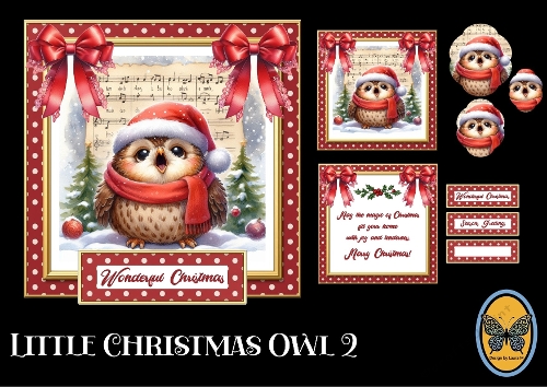 3D Card – Adorable Watercolor Owl (PDF & JPEG)