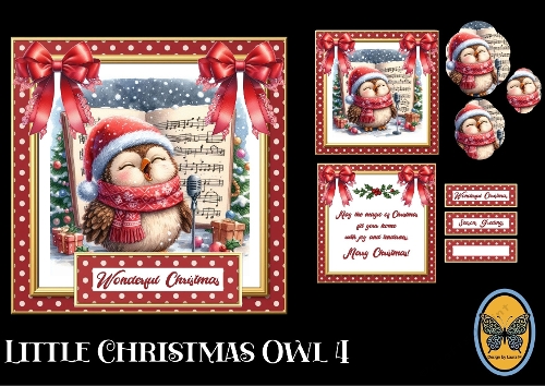 3D Card – Adorable Owl (PDF & JPEG)