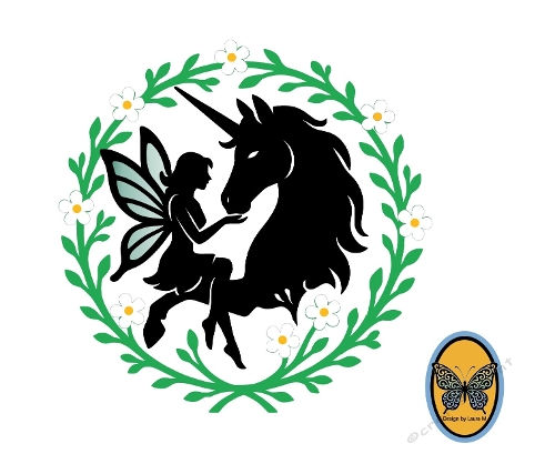SVG & Silhouette Cutting File – Fairy Medaillon