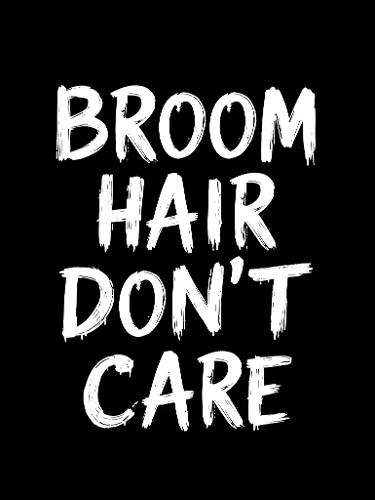 Broom Hair Dont Care Funny Halloween Text Art – A4 JPEG