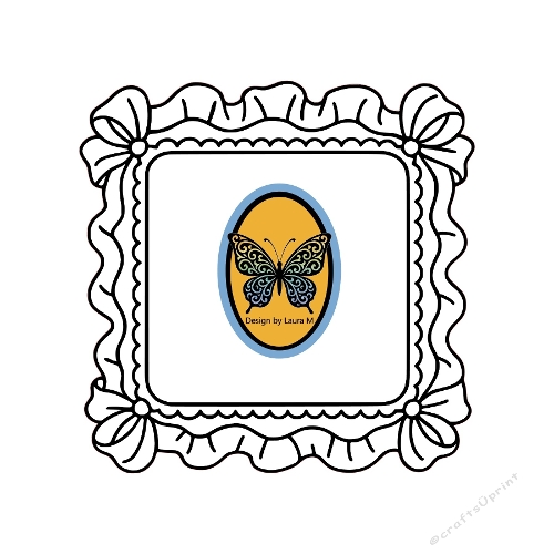 Shabby Chic Ribbon Ruffle Frame