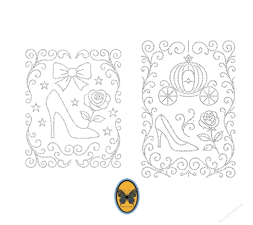 Kit 2 Ornare Elegance   High Heel, Bow, Stars and Flowers Swirl Designs