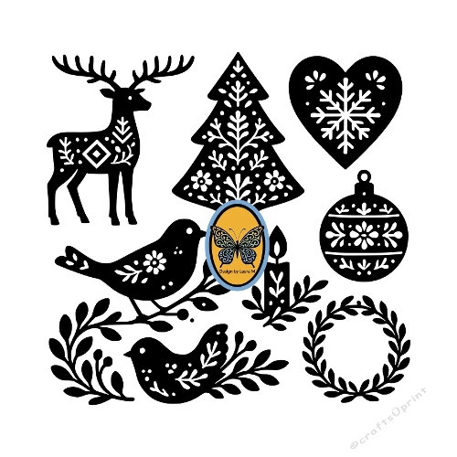 Nordic Folk Art Christmas Bumper Kit