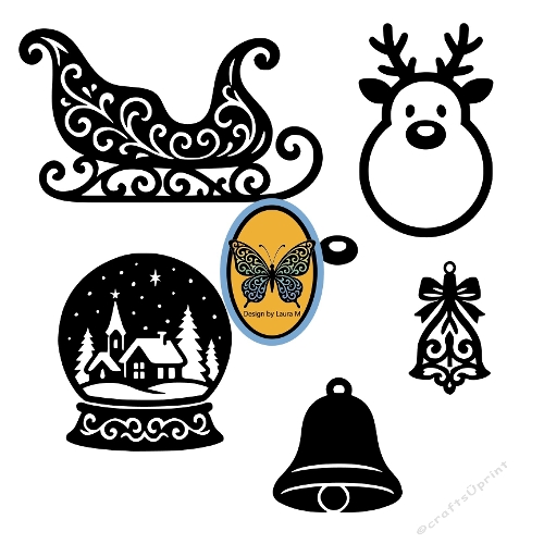 Christmas Sleigh & Holiday Icons Bumper Kit