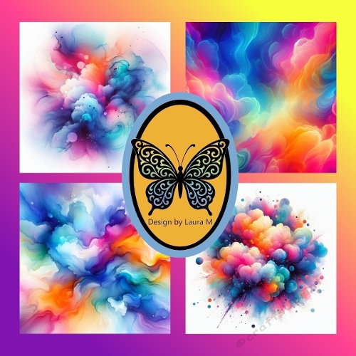 Abstract Watercolor  4 Backgrounds