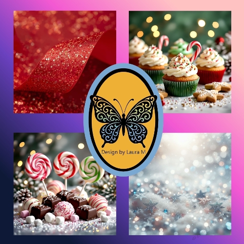 Festive Holiday Treats Kit – Cupcakes, Candy Canes, Gingerbread & Sparkling Snowflakes