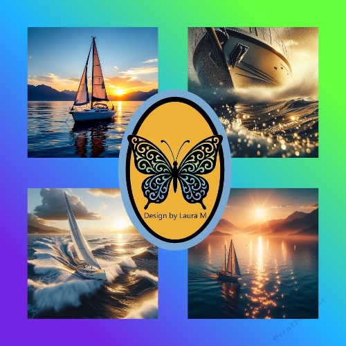 Sailboats at Sunset Photography Kit – Peaceful Ocean Scenes on Calm Waters