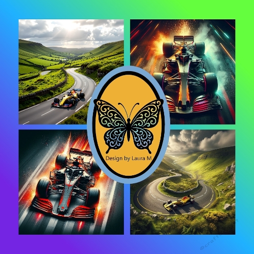 Formula 1 Racing Cars Photography Kit – Dynamic Speed Shots in Lush Green Landscapes