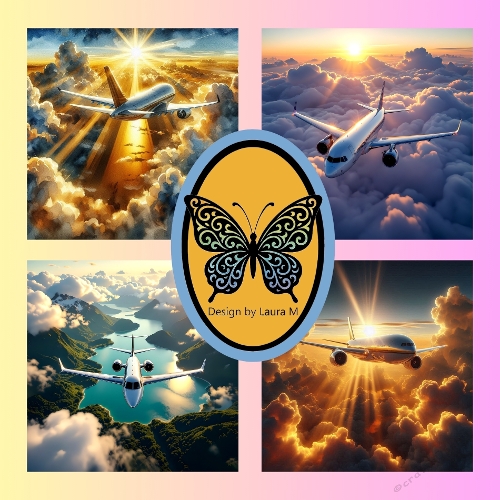 Airplanes Above the Clouds Photography Kit – Majestic Sunset Sky Collection