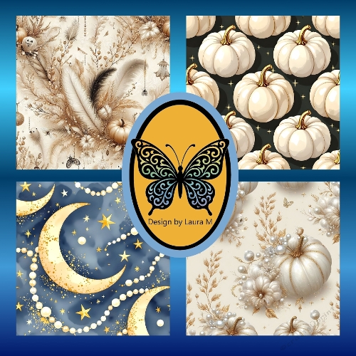 Autumn Magic Kit – Owl, Pumpkins, Crescent Moons & Stars (4 Designs)