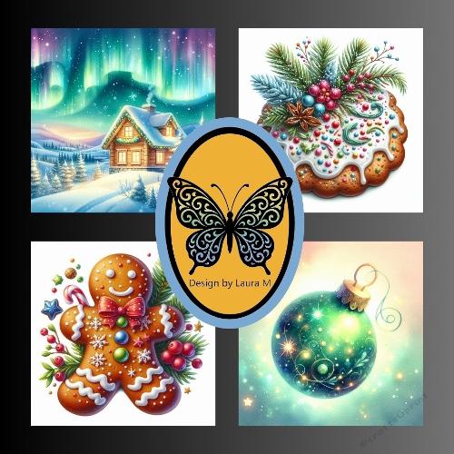 Festive Christmas Collection – Cabin, Cookie, Gingerbread & Ornament
