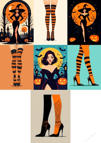 Halloween Women in Costume – 9 Spooky Digital Illustrations