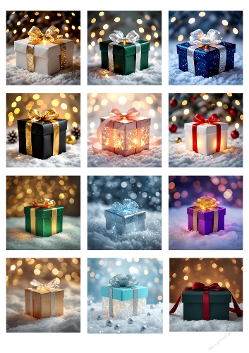 Festive Christmas Gift Boxes – 12 Cozy Holiday Photos