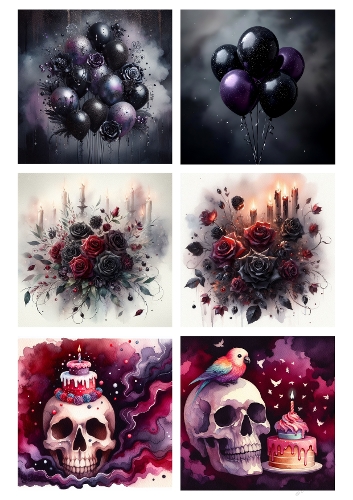 Gothic Surreal Watercolor Collection – 6 Dark Fantasy Illustrations