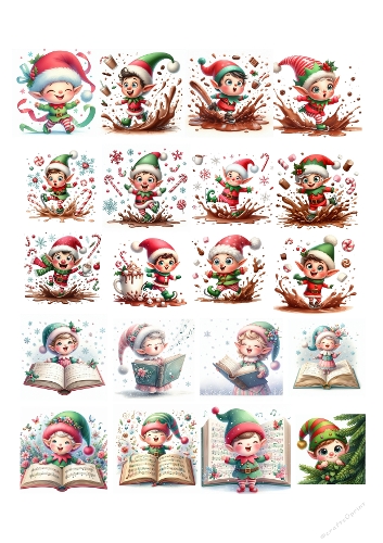 30 Whimsical Christmas Elf Illustrations – Festive Holiday Collection