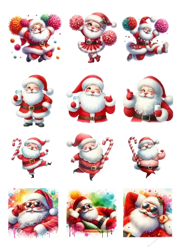 Watercolor Santa Claus | Adorable Christmas Illustration