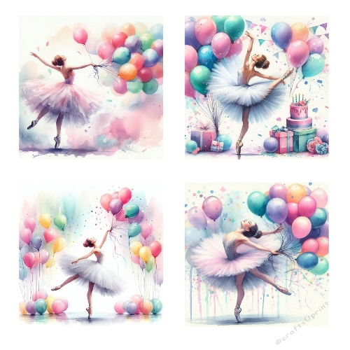 Whimsical Watercolor Ballerina Celebration