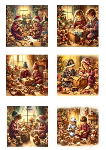 Storybook Children at Play – Cozycore Fairy Tale Scene with Toys and Dreamy Light