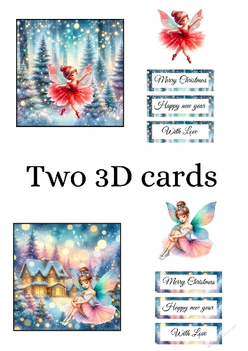 Christmas Fairy 3D Cards – Festive Decoupage Cardmaking Sheet