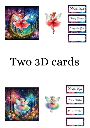 Fairy 3D Cards – Magical Forest and Festive Decoupage Cardmaking Sheet