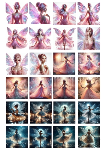 Fantasy Fairy Clipart – 30 Magical Female Illustrations for Crafts