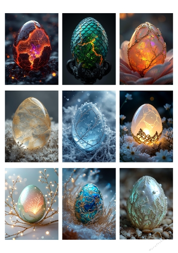 Fantasy Egg Clipart – 9 Magical Decorative Designs for Crafts