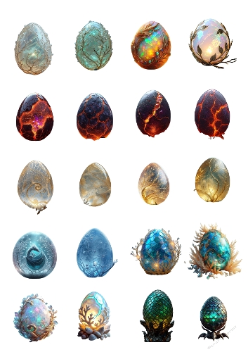 Fantasy Egg Clipart – 20 Magical Decorative Designs for Crafts