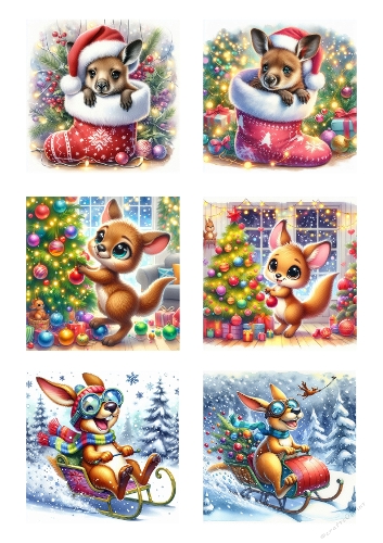 Christmas Dogs Clipart – 6 Cute Festive Puppy Illustrations for Crafts