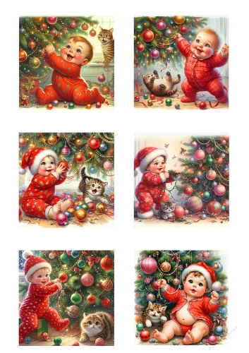 Christmas Babies & Cats Photo Kit – Cute Festive Craft Collection