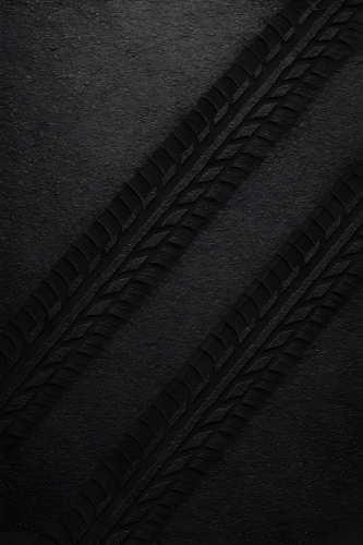 Tire Tracks on Asphalt – Grunge Monochrome Texture for Crafts and Design