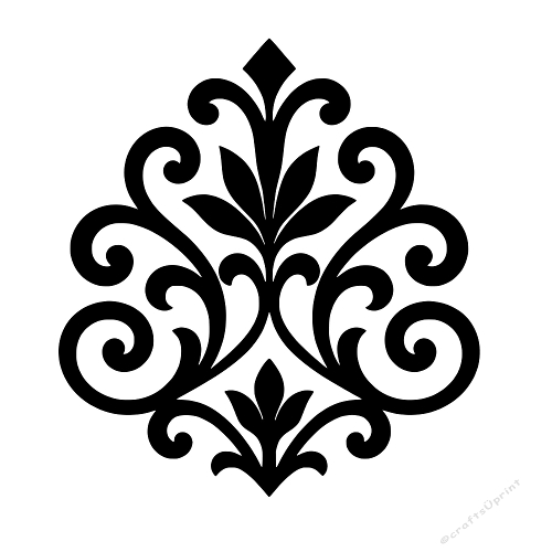 Elegant Flourish Pattern – Ornamental Corner Die Design for Crafts and Cards